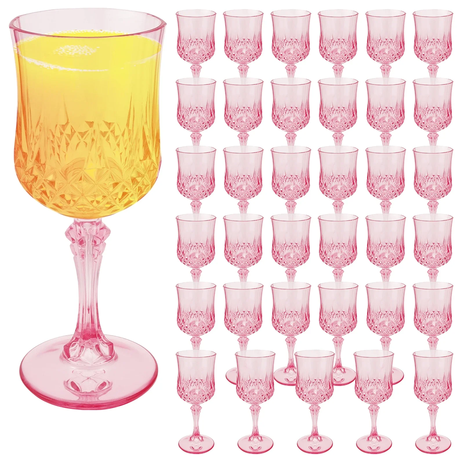 Champagne Flute Pair - 36 Buah Gelas Anggur Plastik 3.09oz