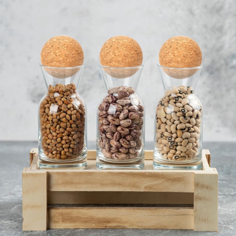 Bottle Stopper Set - Set 2 Sumbat Bola Gabus Kayu