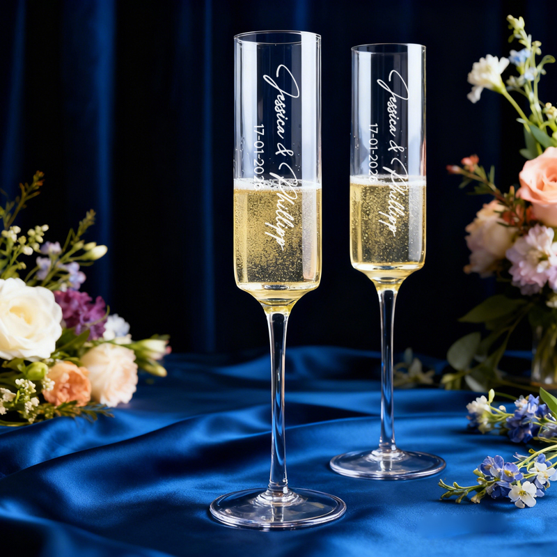 Champagne Flute Pair - 2 Buah Set Gelas Sampanye yang