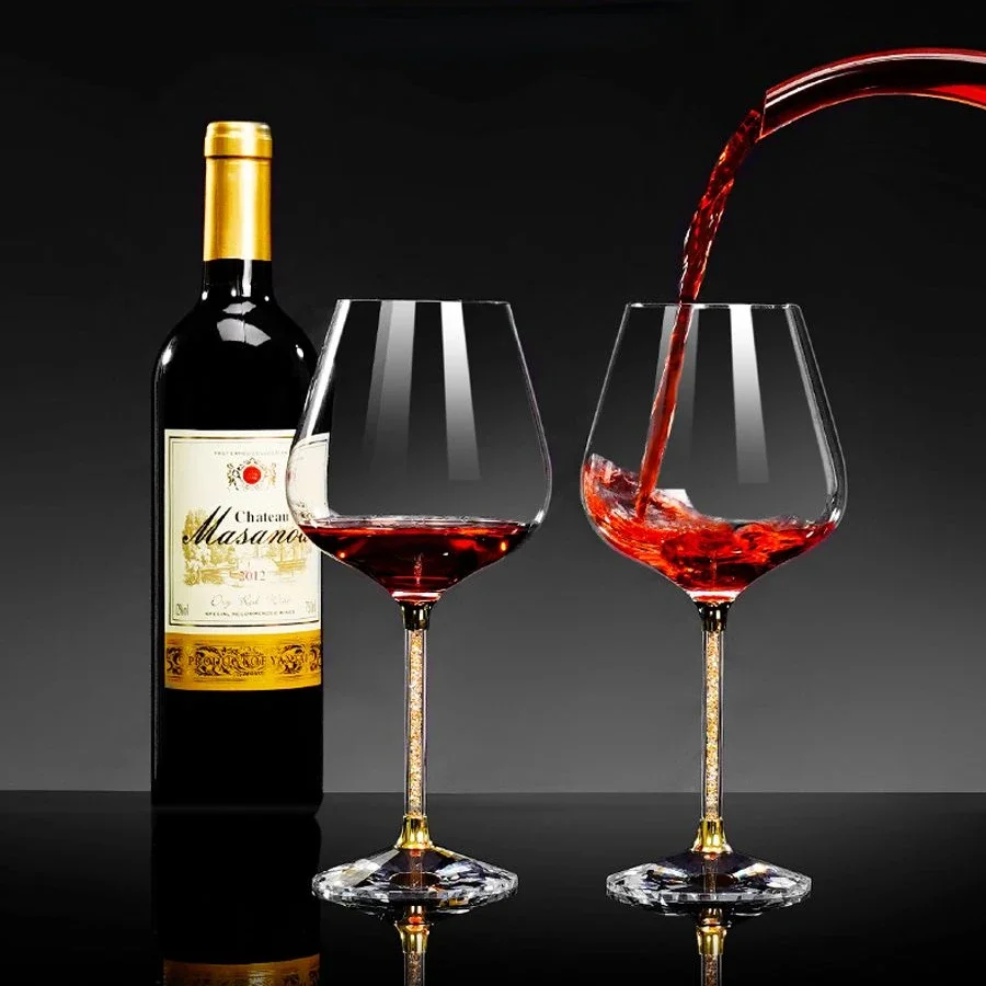 Champagne Flute Pair - Kacamata minum kaca anggur merah, gelas