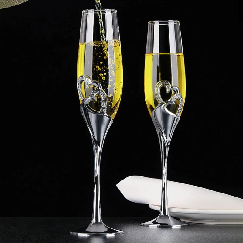 Champagne Flute Pair - 2 Buah Set Gelas Sampanye Pernikahan