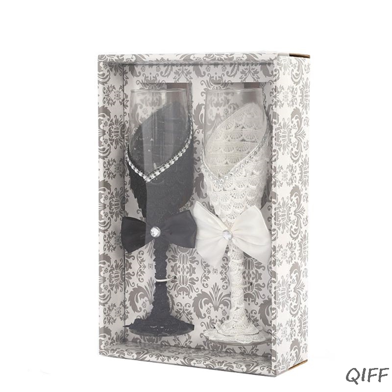 Champagne Flute Pair - 1 Pasang Gaun Pernikahan Buatan Tangan