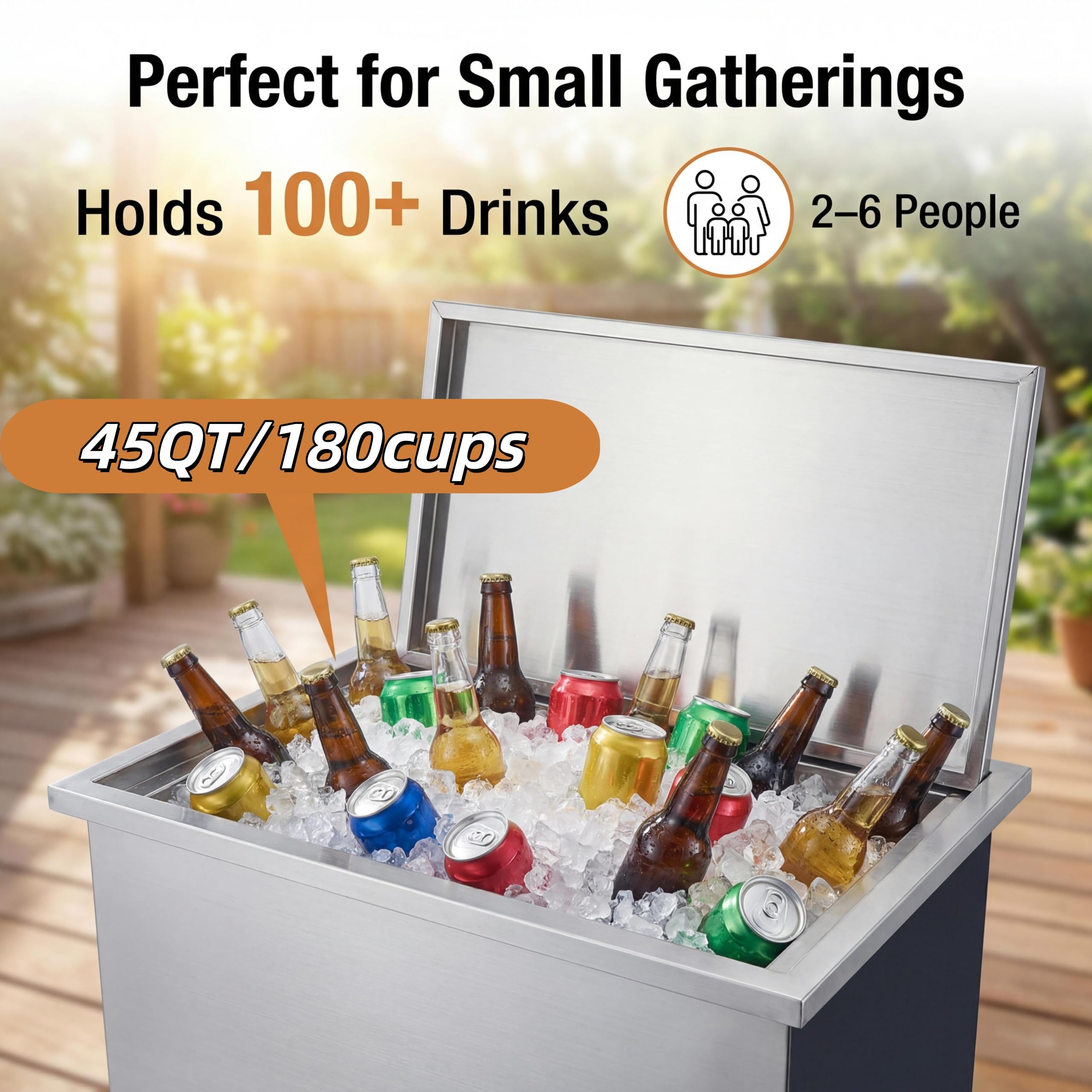 Wine X Beer - Kotak Es Lipat, Tempat Es Stainless