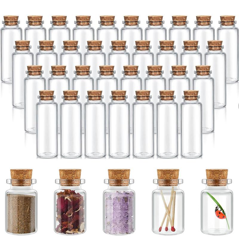 Bottle Stopper Set - 10 Buah Botol Kaca Kecil dengan
