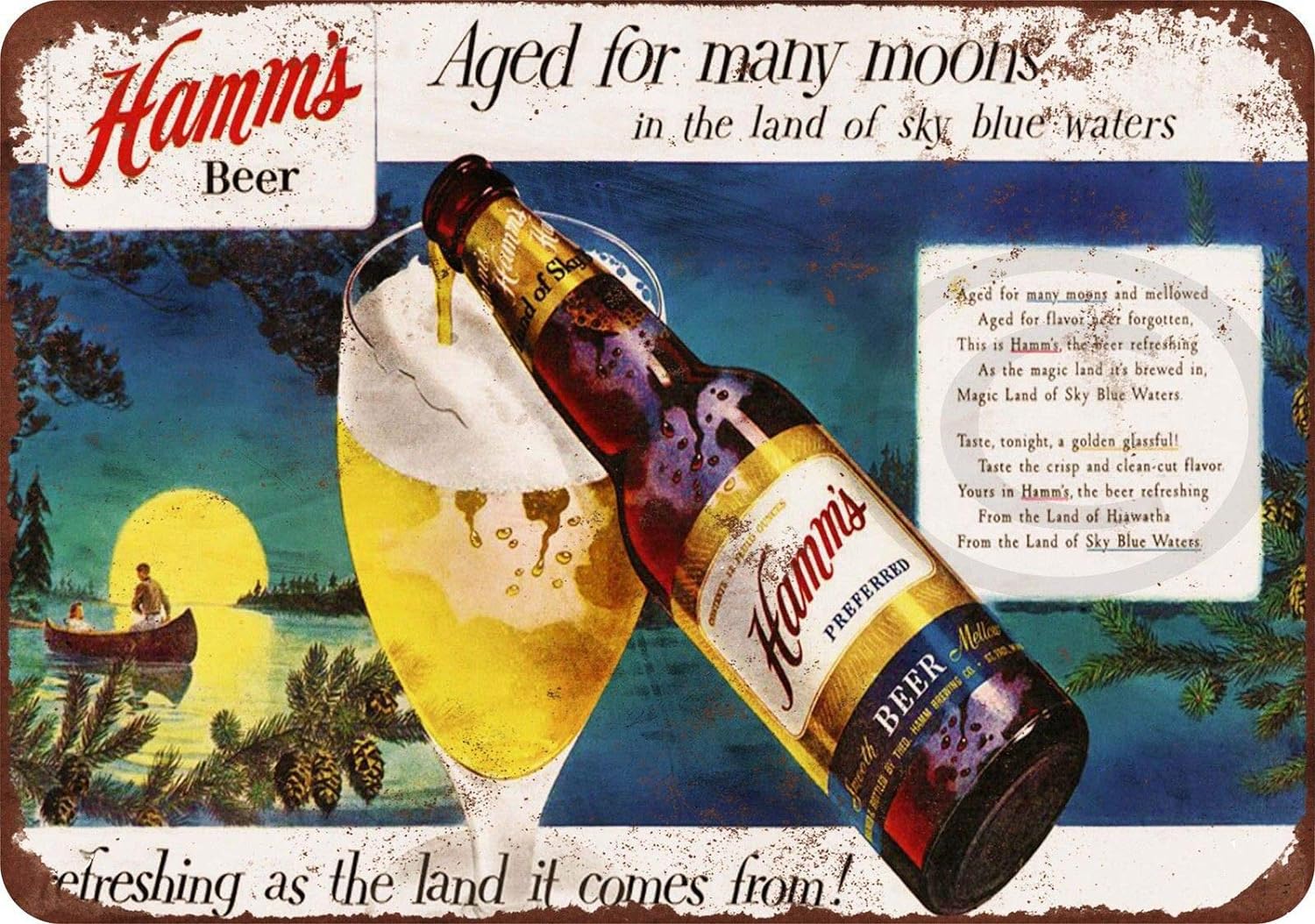 Wine X Beer - Papan Tanda Kaleng 8