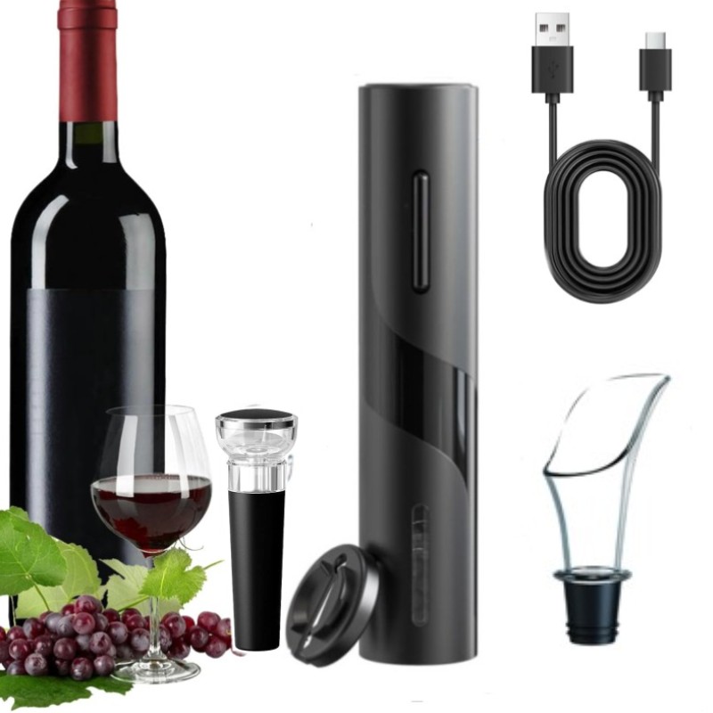 Bottle Stopper Set - Set Pembuka Botol Anggur Otomatis Elektrik