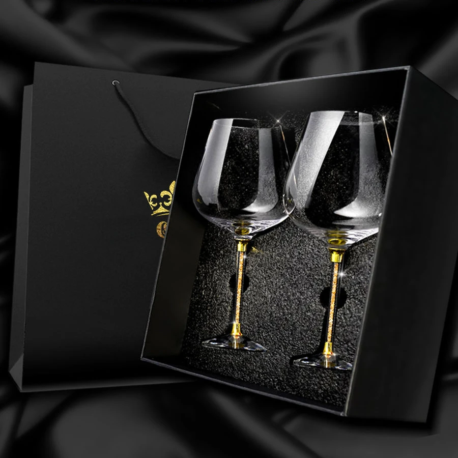 Champagne Flute Pair - Kacamata minum kaca anggur merah, gelas