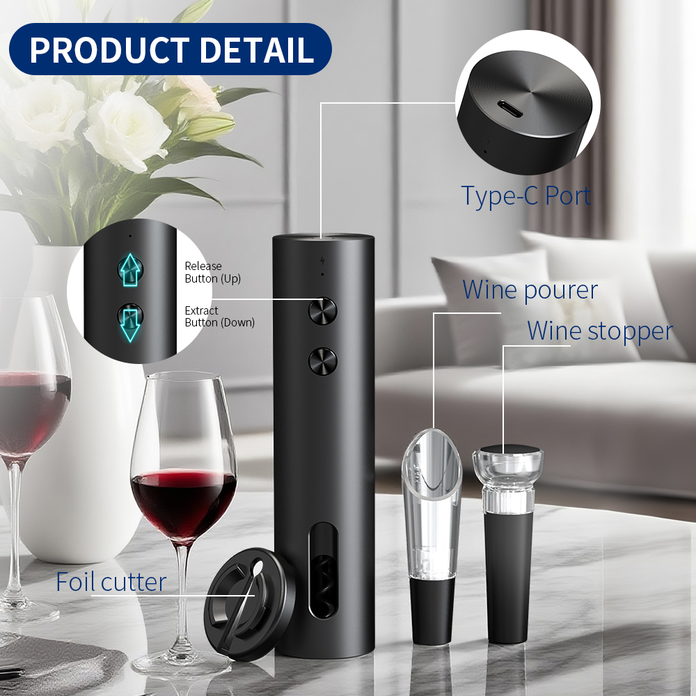 Set Pembuka Botol Anggur Elekt - Bottle Stopper Set ulasan dan harga