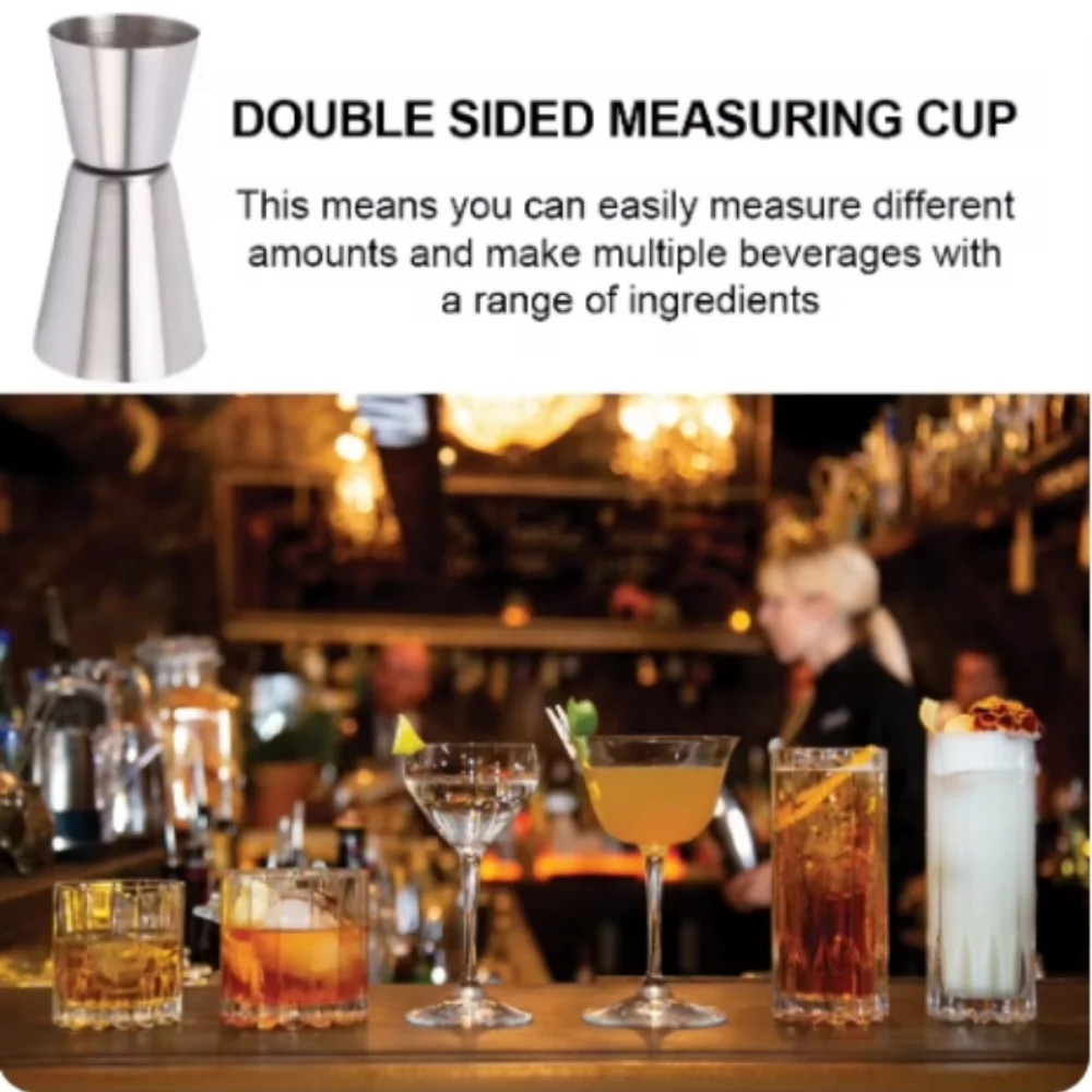Pengocok anggur Cocktail 2 bua - Spirit Measure Jigger ulasan dan harga