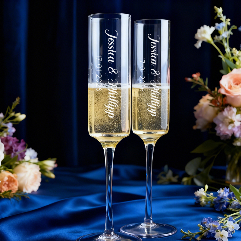 2 Buah Set Gelas Sampanye yang - Champagne Flute Pair ulasan dan harga