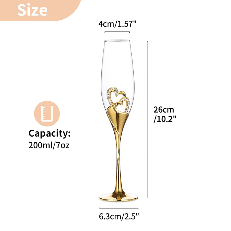 200Ml Gelas Anggur Merah Krist - Champagne Flute Pair ulasan dan harga