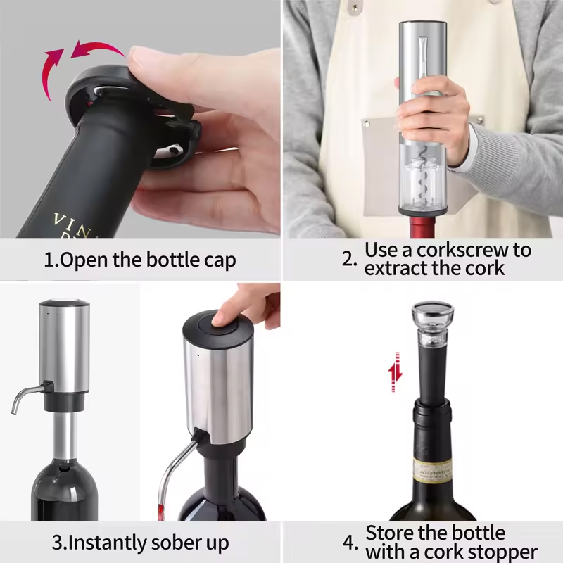 Desain baru 2024 4-in-1 Set pe - Bottle Stopper Set ulasan dan harga