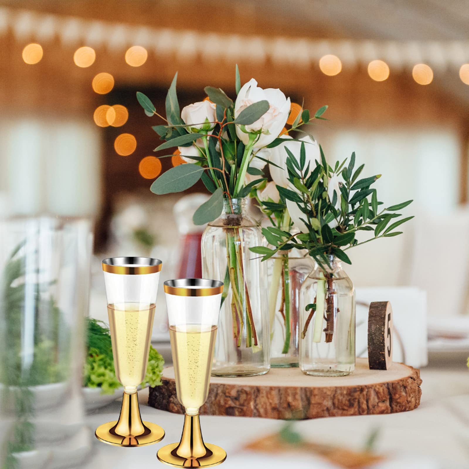 50 buah 5OZ gelas anggur sekal - Champagne Flute Pair ulasan dan harga