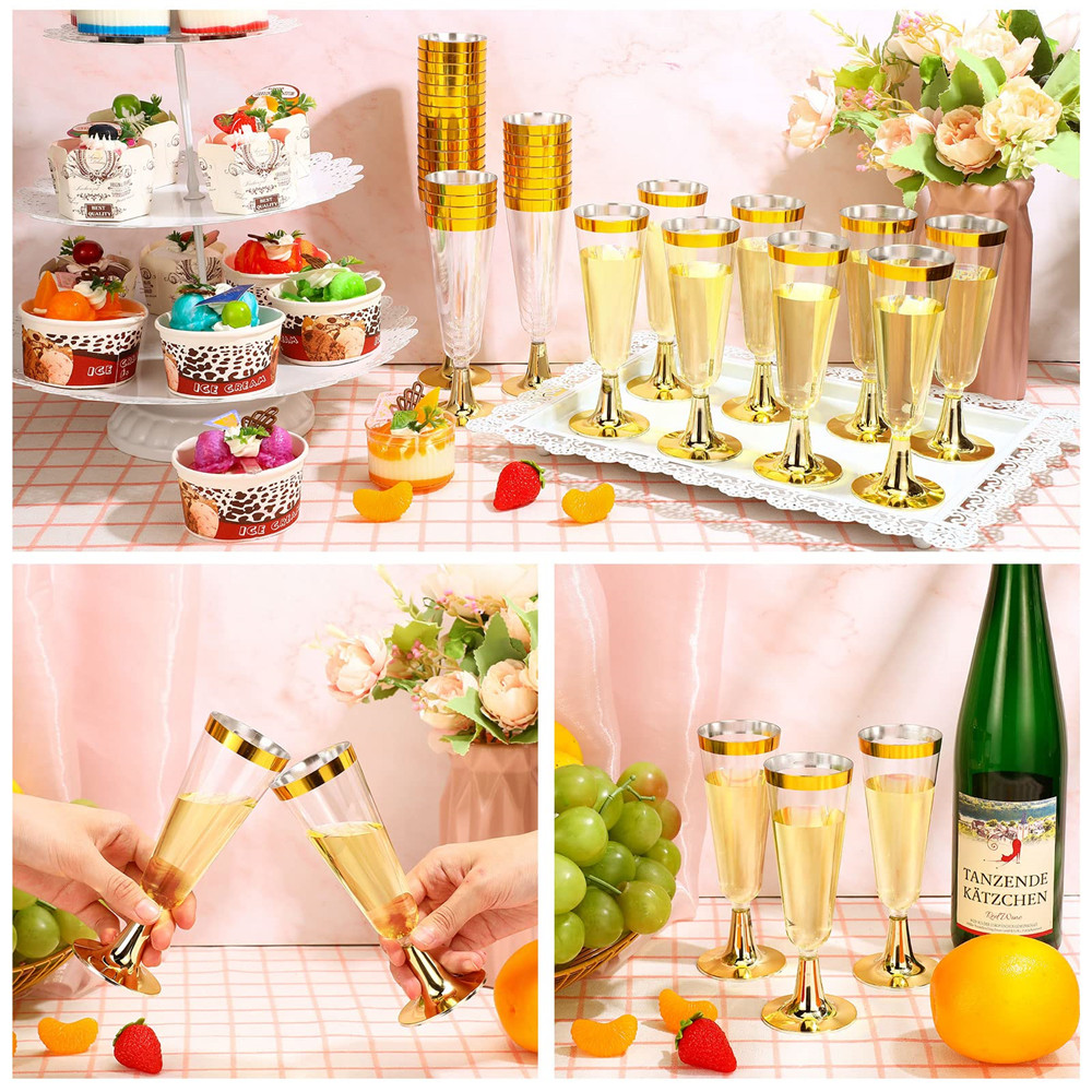 50 buah 5OZ gelas anggur sekal - Champagne Flute Pair ulasan dan harga