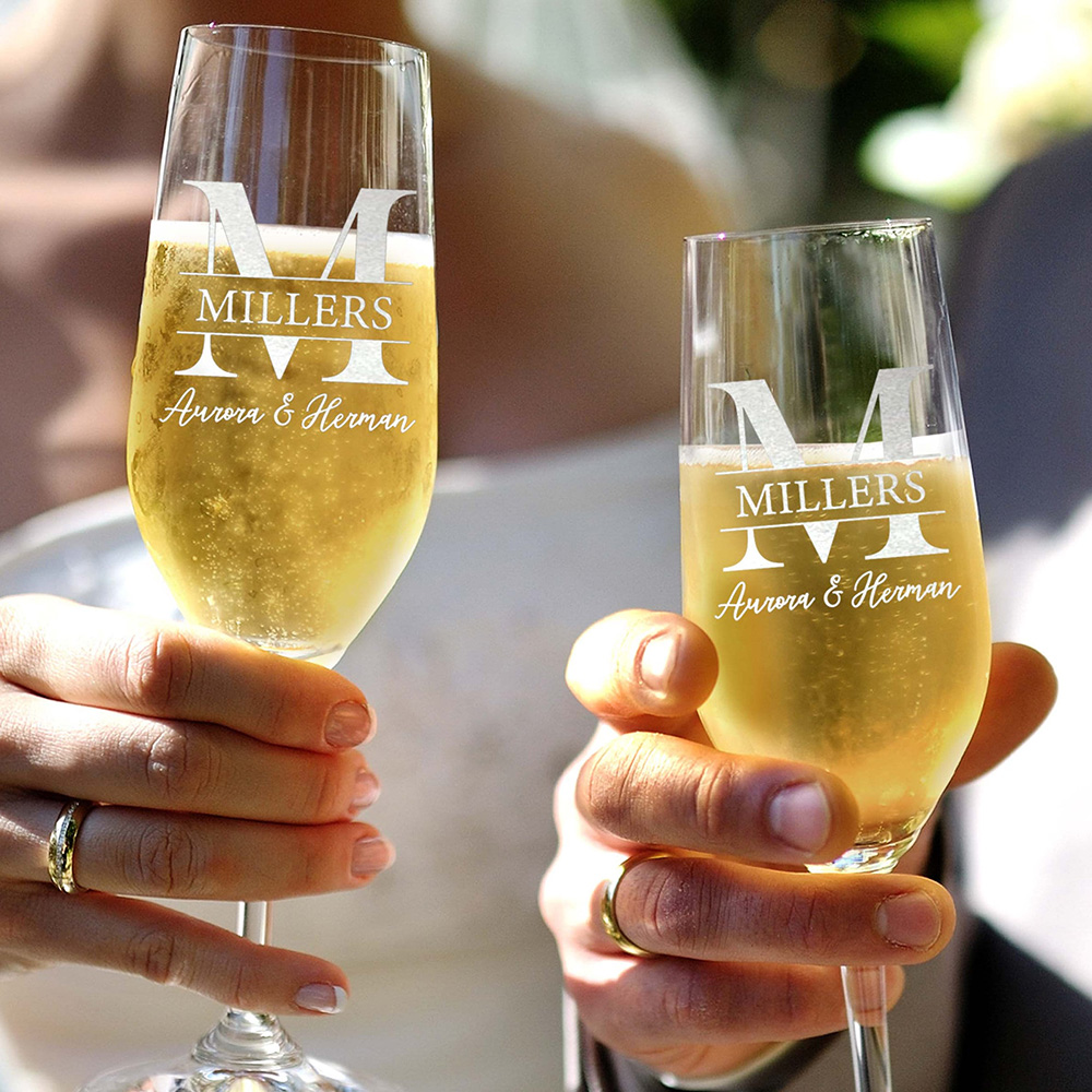 Personalizedd Set 2 seruling s - Champagne Flute Pair ulasan dan harga
