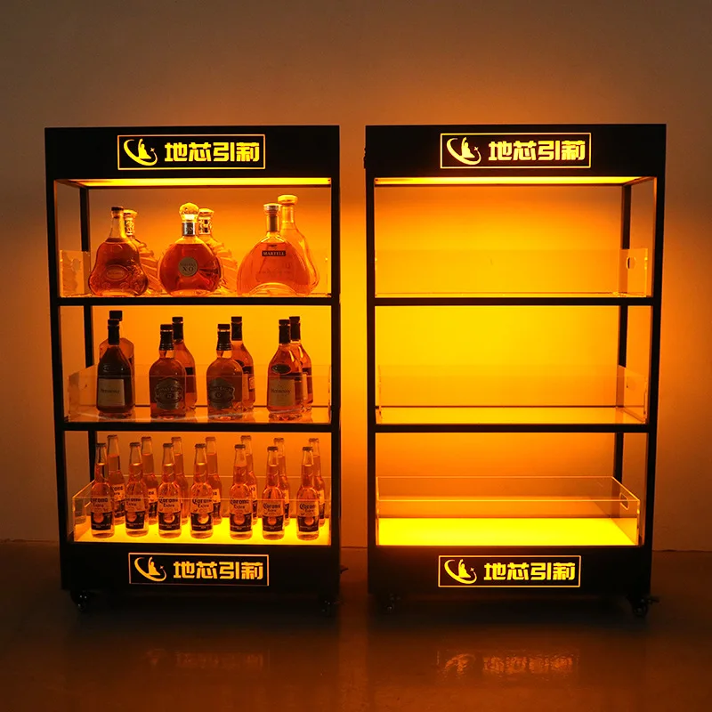 Lemari anggur bercahaya tiga l - Wine Beer Rack ulasan dan harga
