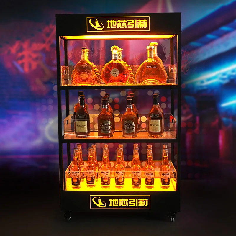 Lemari anggur bercahaya tiga l - Wine Beer Rack ulasan dan harga
