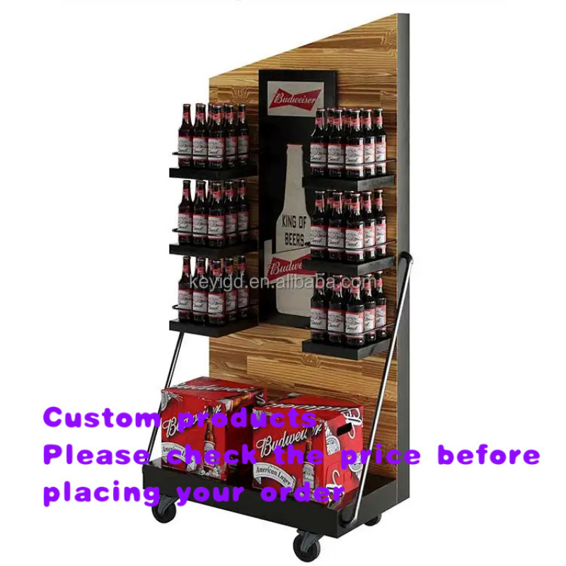 Rak Display Wine Kustom untuk  - Wine Beer Supermarket ulasan dan harga