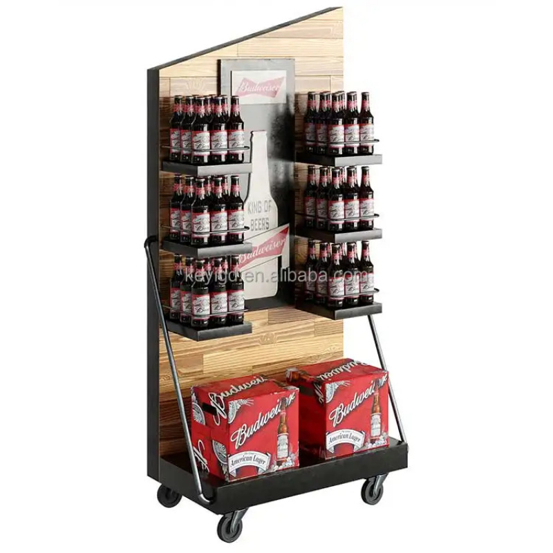 Rak Display Wine Kustom untuk  - Wine Beer Supermarket ulasan dan harga