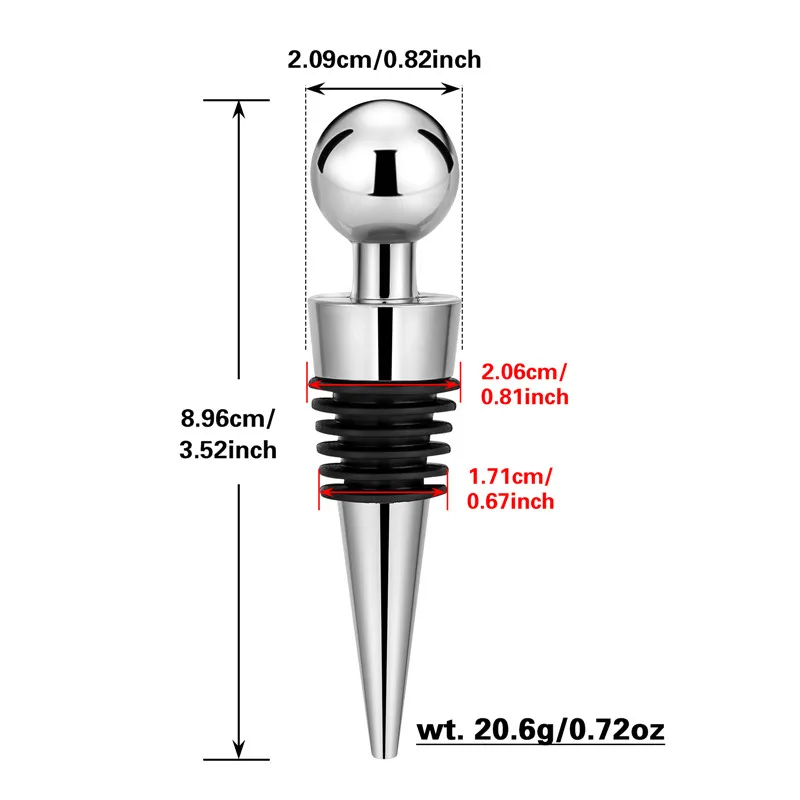 2 Buah/Set Penutup Botol Perak - Bottle Stopper Set ulasan dan harga